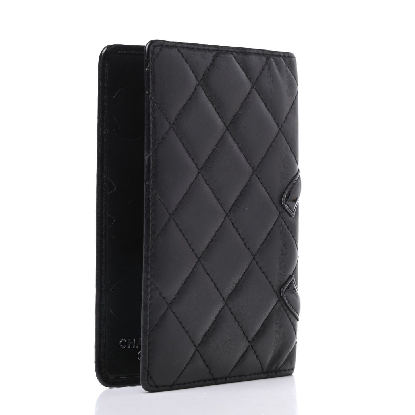 Calfskin Quilted Small Cambon Agenda Planner Black