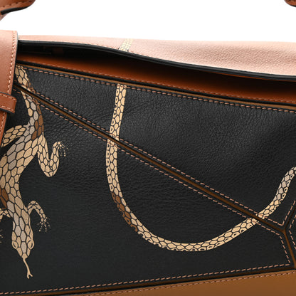 Loewe Calfskin Small Paula's Ibiza Lizard Puzzle Bag Multi 8 of 12