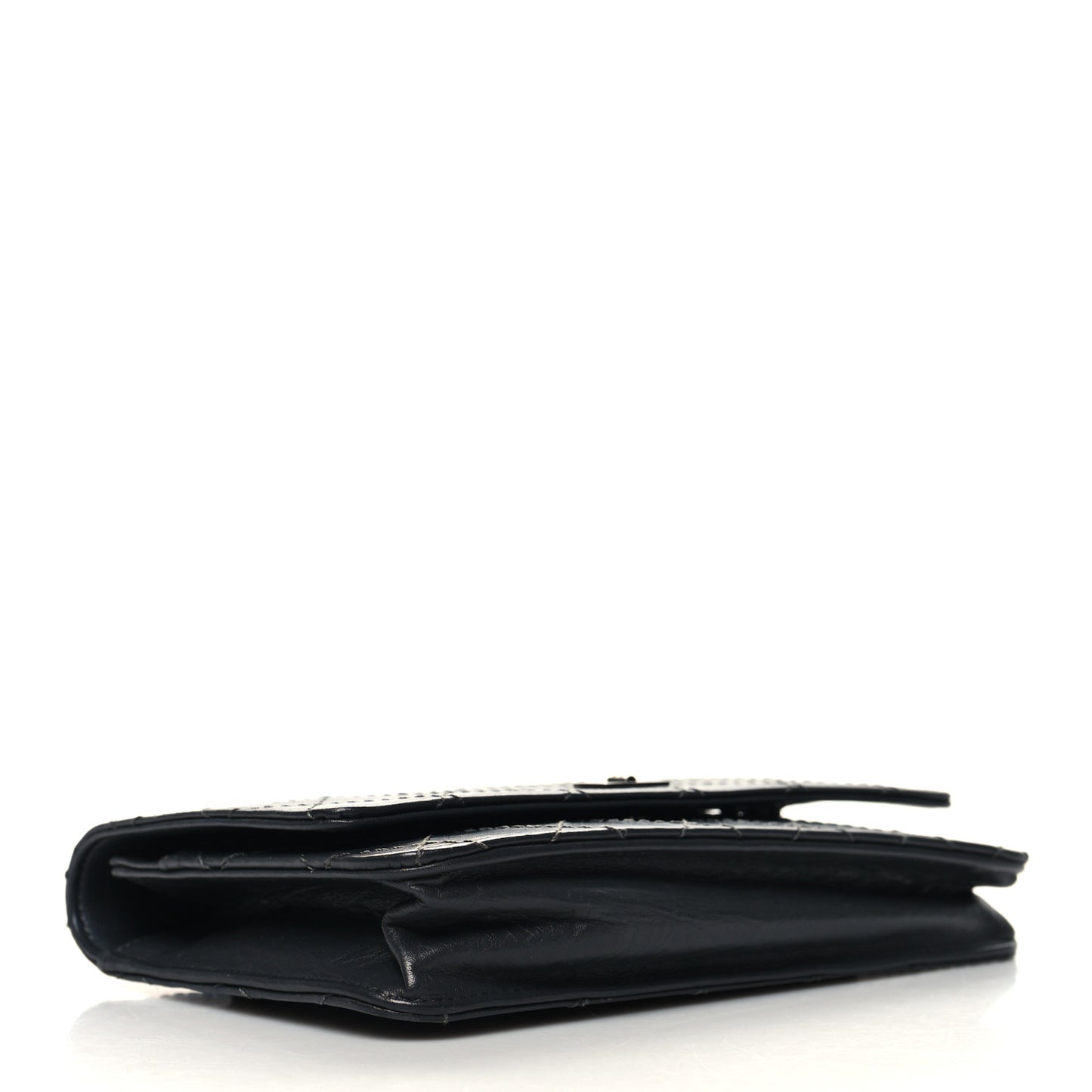 Aged Calfskin Quilted Reissue Wallet On Chain WOC Navy