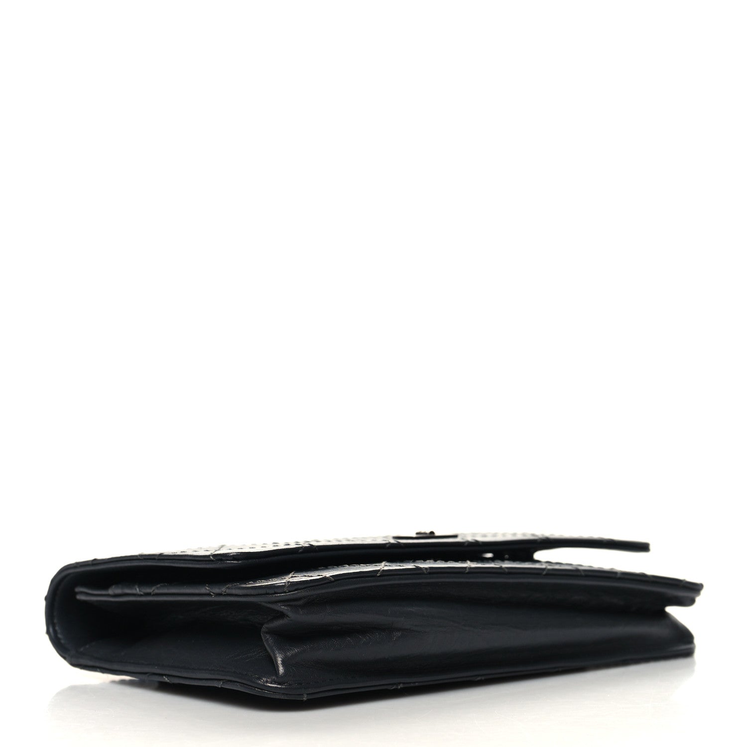 Chanel Aged Calfskin Quilted Reissue Wallet On Chain WOC Navy 4 of 11