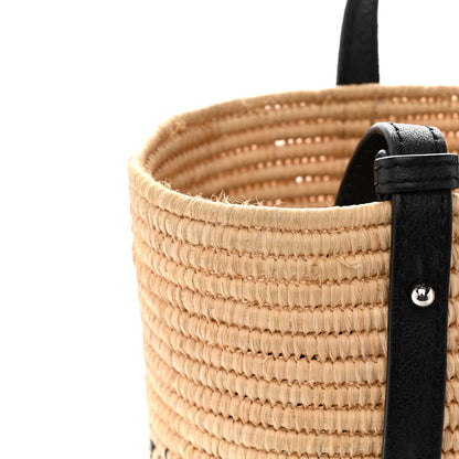 Loewe Raffia Small Square Basket Tote Bag Natural Black 12 of 12