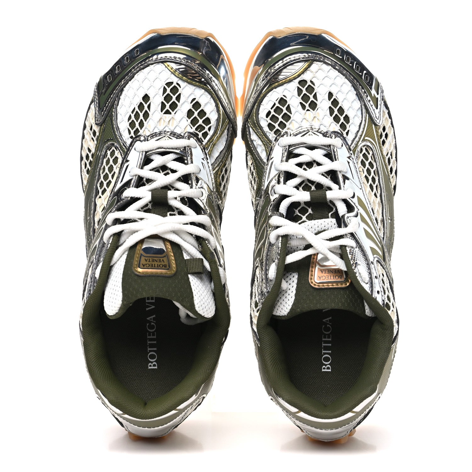 Bottega Veneta Fishnet Fabric Orbit Sneakers  40 Mud white 2 of 9