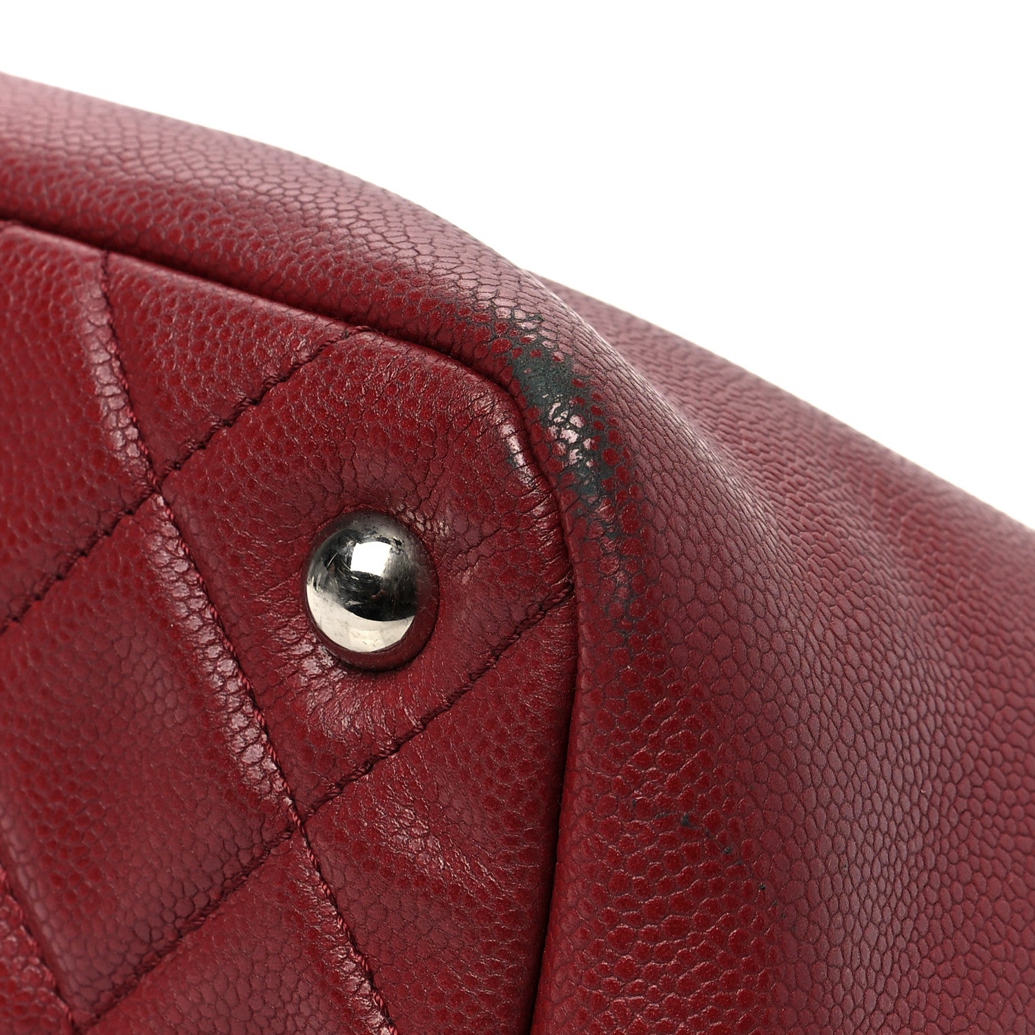 Chanel Caviar Quilted Large Timeless CC Soft Tote Dark Red 9 of 9