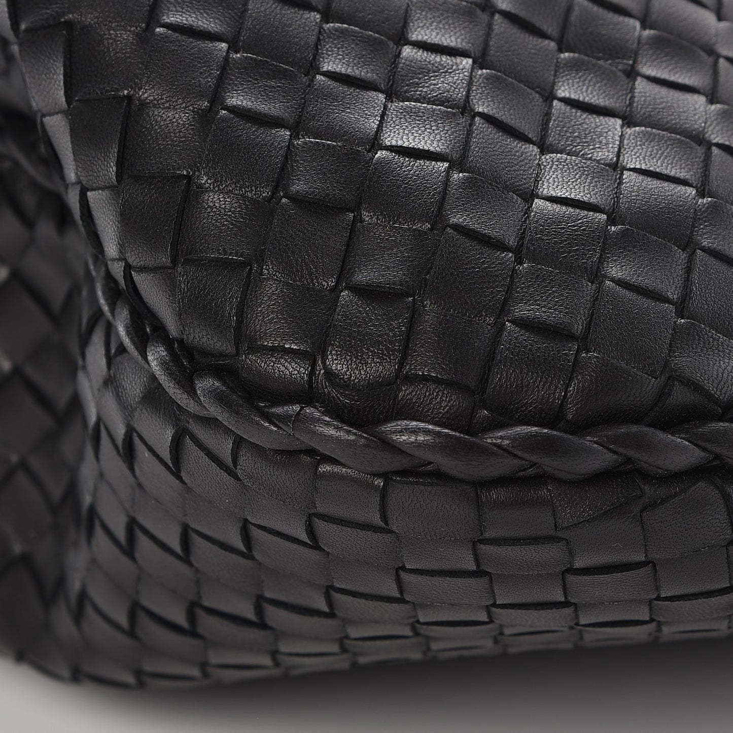 Nappa Intrecciato Large Veneta Hobo Black