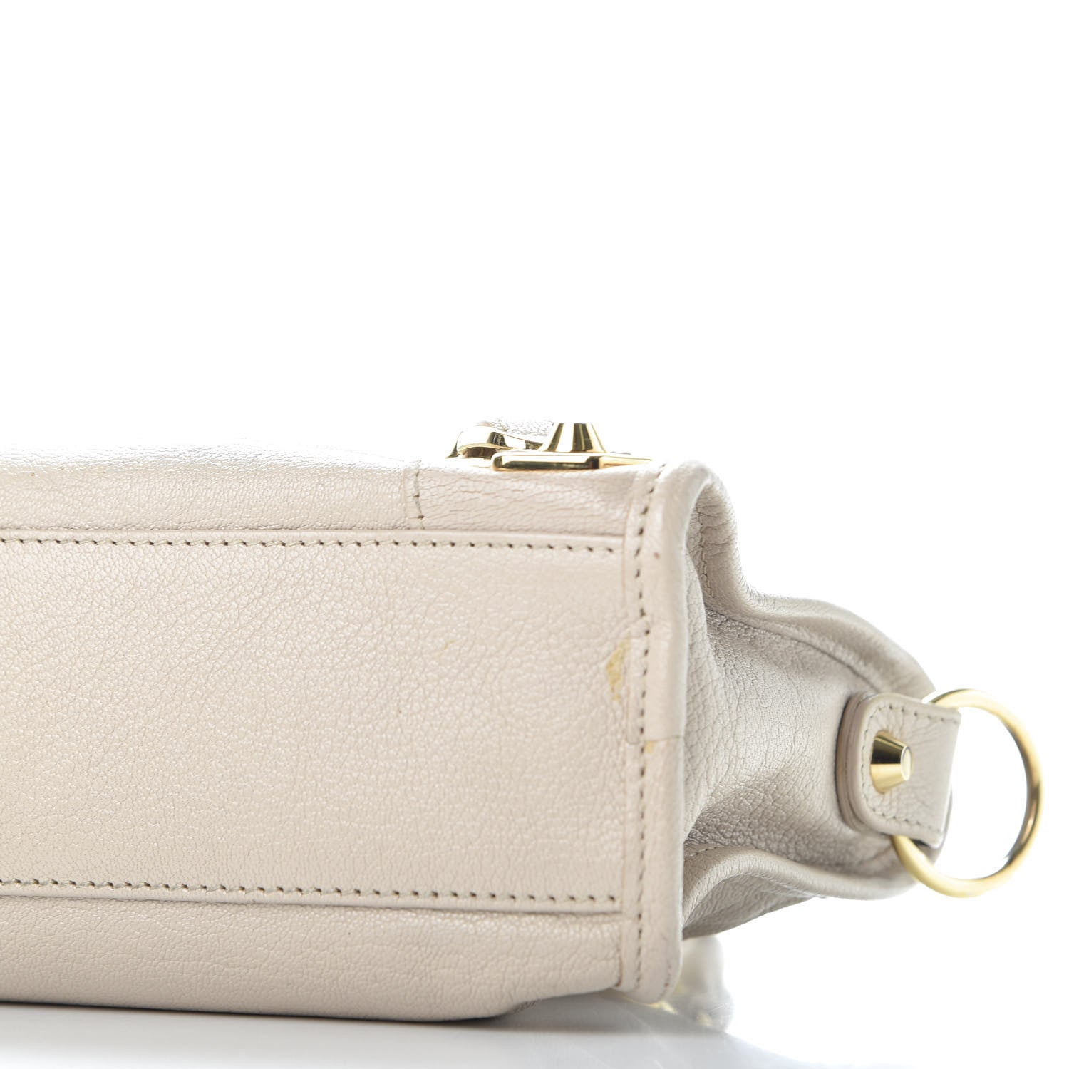 Balenciaga Chevre Gold Metallic Edge Hardware Mini City Beige Praline 6 of 9