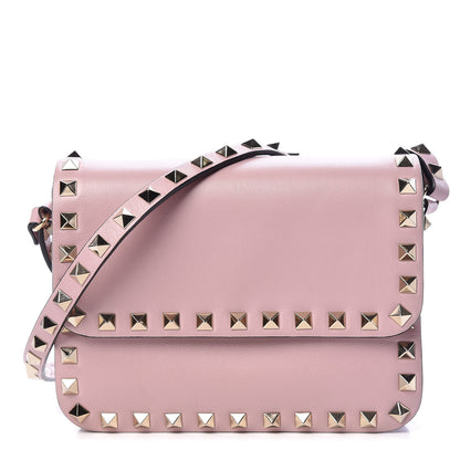 Valentino Garavani Vitello Rockstud Flap Crossbody Bag Water Rose 1 of 11
