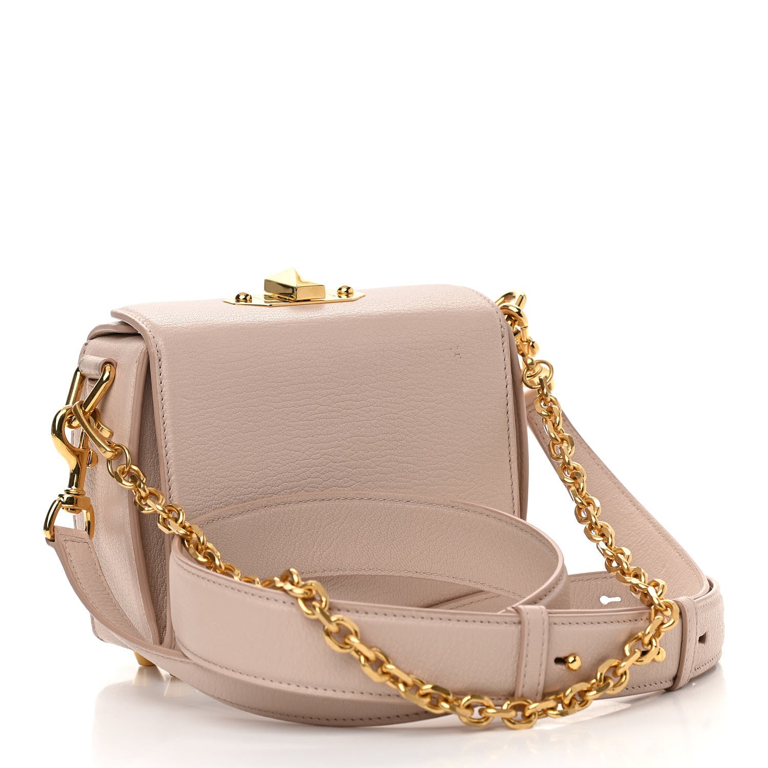 Alexander McQueen Fine Grain Goatskin Box Shoulder Bag 19 Nude 3 of 13