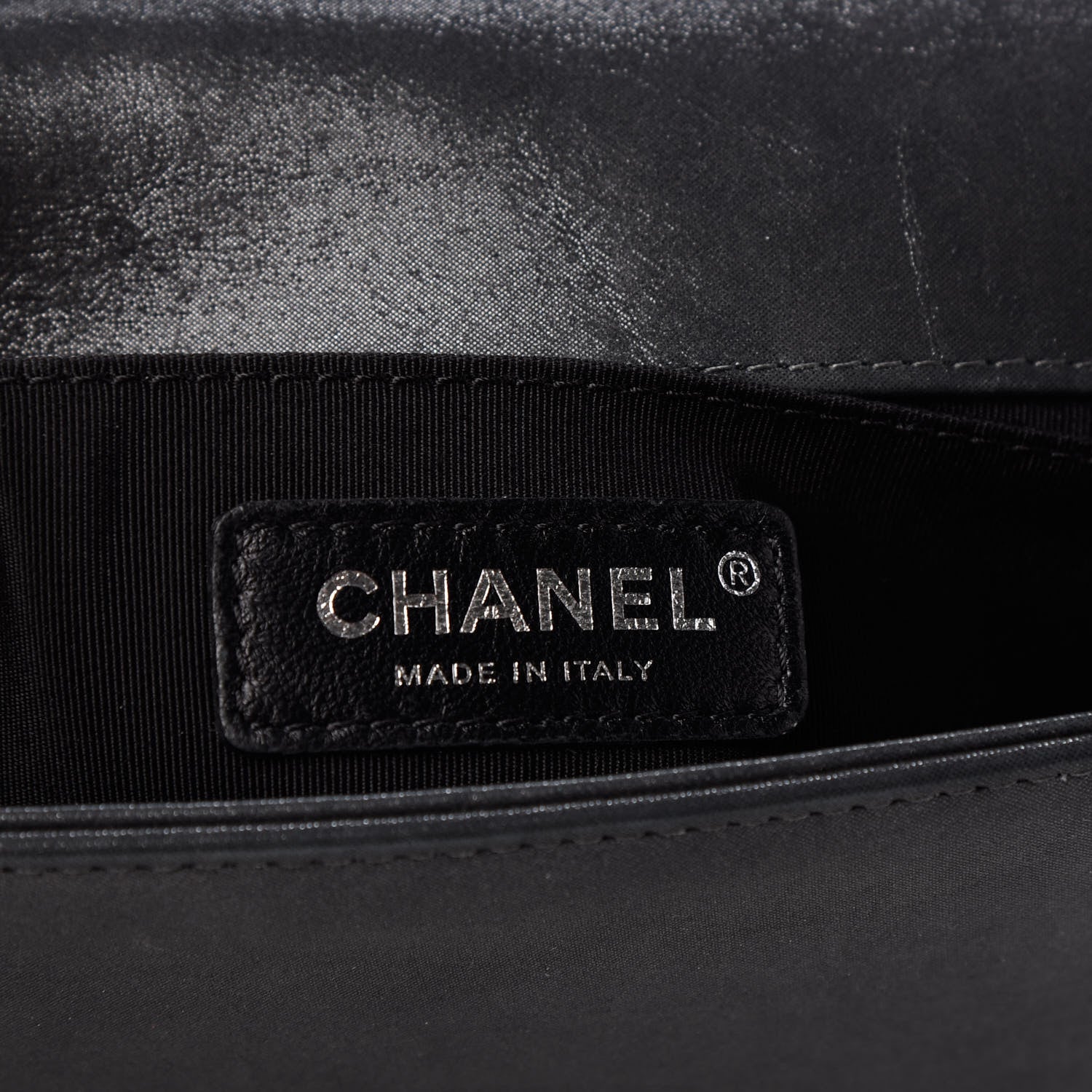 Chanel Iridescent Calfskin Embellished Double Stitch Boy Flap Black 6 of 10