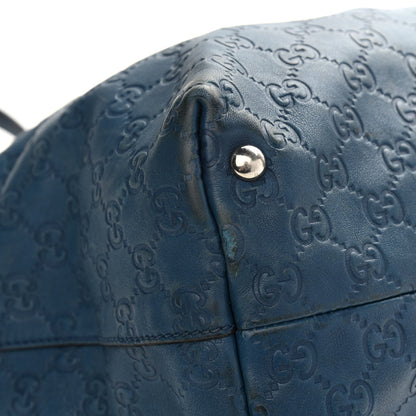 Gucci Guccissima Medium Icon Bit Tote Blue 10 of 23