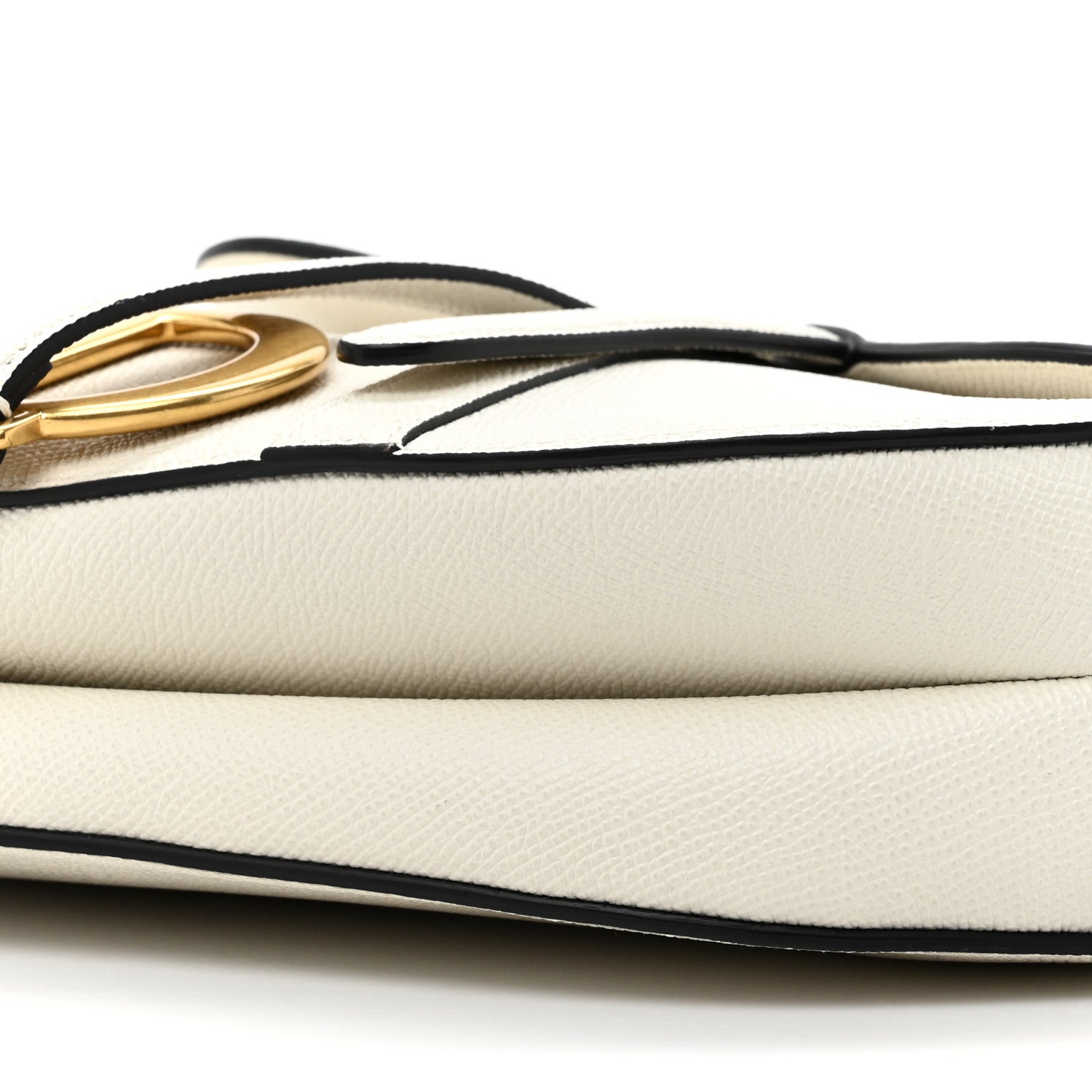 Christian Dior Grained Calfskin Saddle Bag With Strap Latte 9 of 11