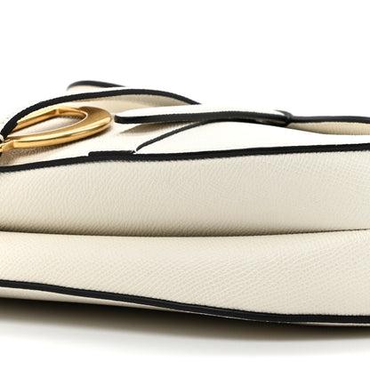 Christian Dior Grained Calfskin Saddle Bag With Strap Latte 9 of 11
