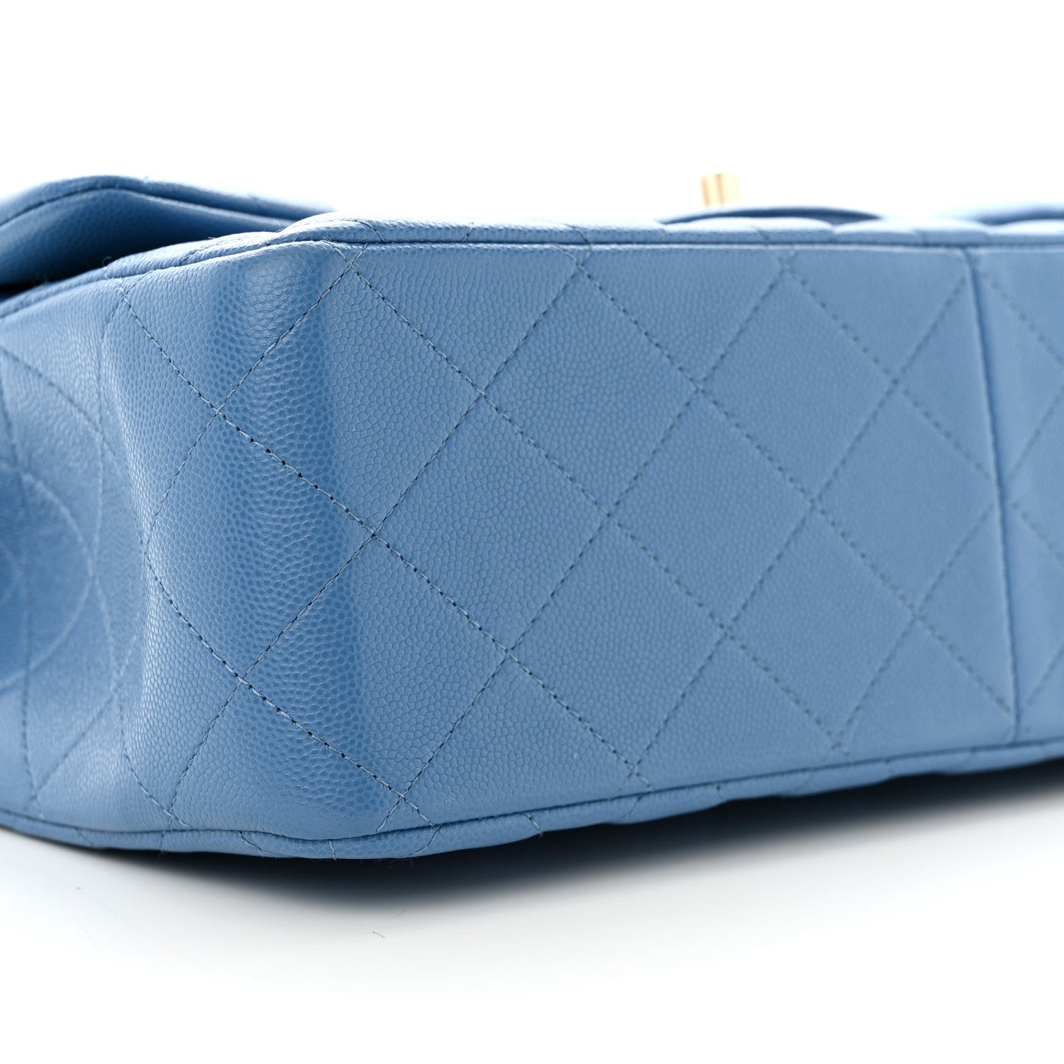 Chanel Caviar Quilted Jumbo Double Flap Blue 9 of 16