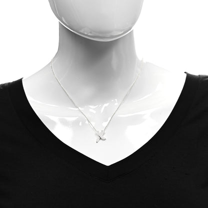 Tiffany Sterling Silver Paloma Picasso Graffiti X Pendant Necklace 2 of 6