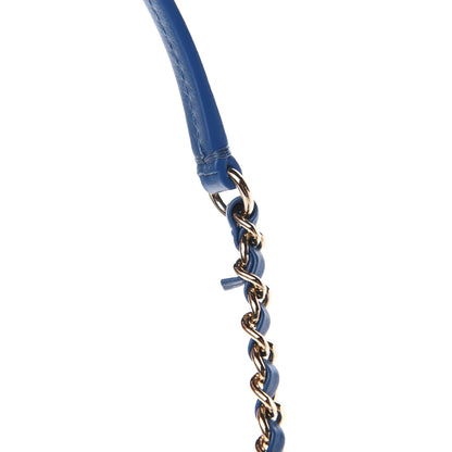Chanel Calfskin Stitched Medium Covered CC Flap Bag Blue 8 of 12