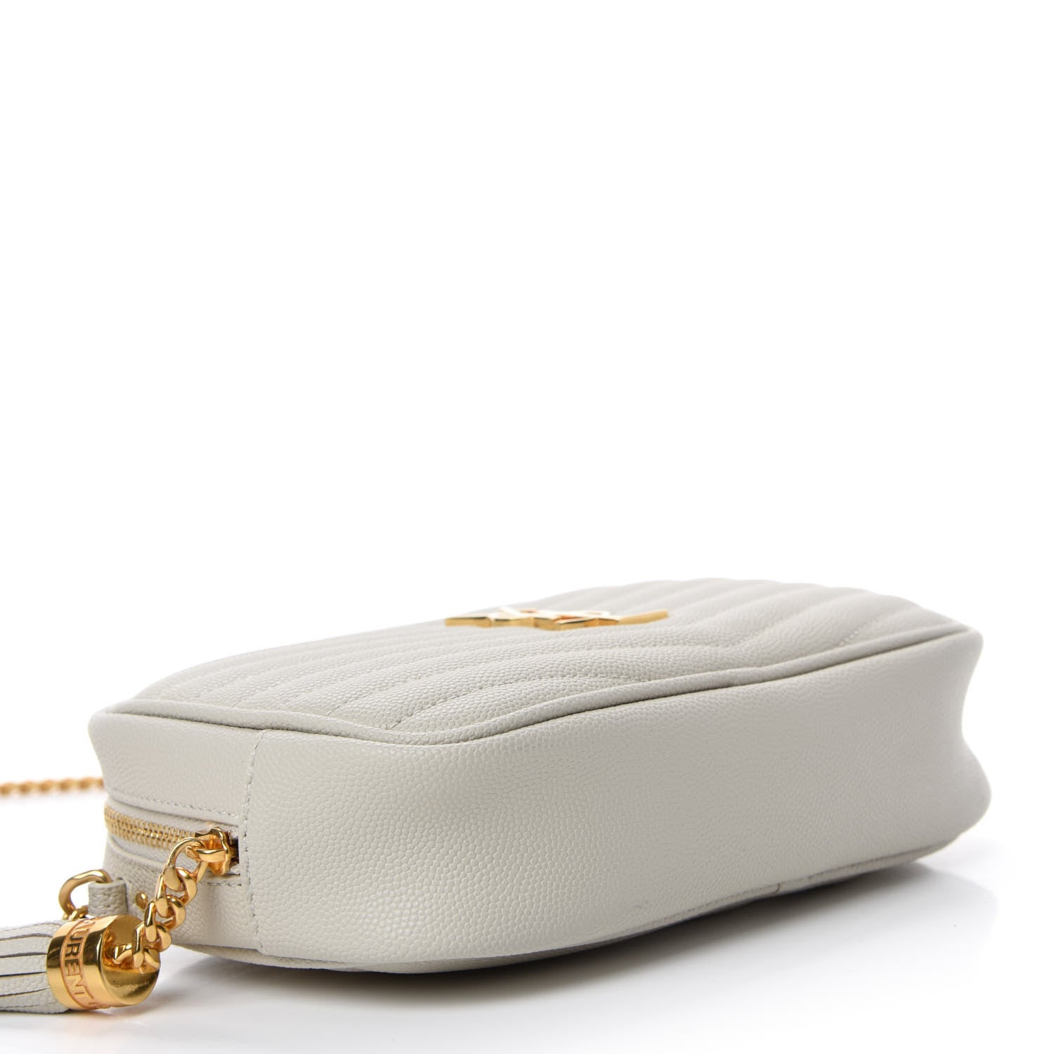 Saint Laurent Grain De Poudre Matelasse Monogram Mini Lou Camera Bag Crema Soft 4 of 11