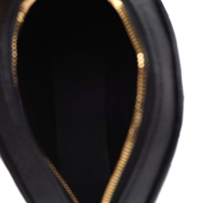 Saint Laurent Grain De Poudre Matelasse Chevron Quilted Round Vinyle Camera Bag Black 5 of 9