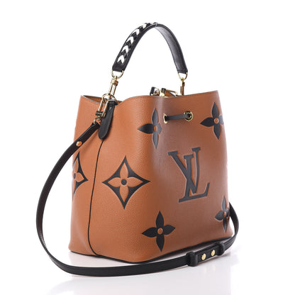 Louis Vuitton Empreinte Monogram Giant Crafty Neonoe MM Caramel Black 3 of 11