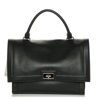 Givenchy Grained Calfskin Medium Shark Lock Satchel Black 1 of 6