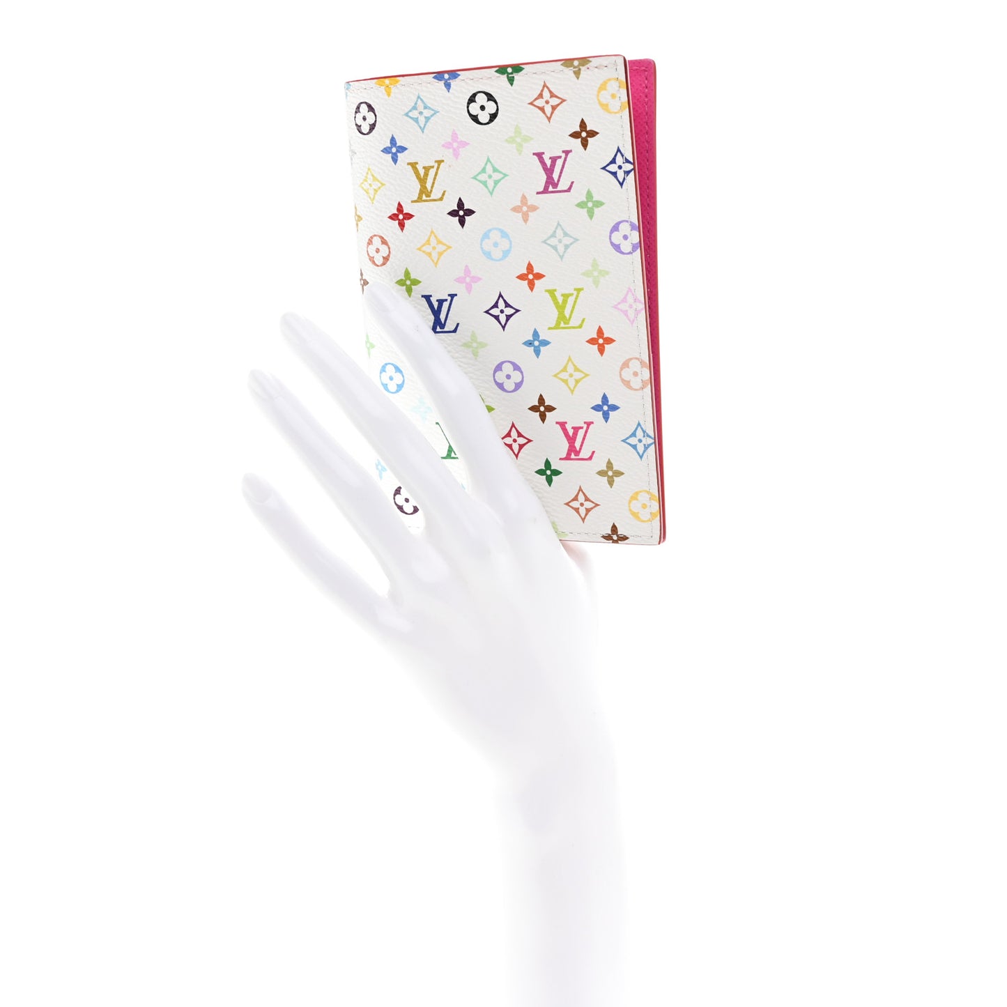 LV X TM Monogram Multicolor Passport Cover White