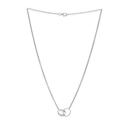 Cartier 18K White Gold Interlocking LOVE Necklace 3 of 8