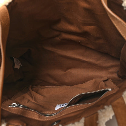 Telfar X UGG Suede Shearling Medium Shopping Bag Chestnut 5 of 12