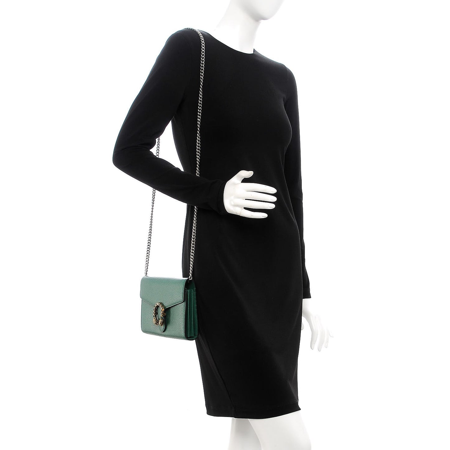 Calfskin Mini Dionysus Chain Wallet Emerald