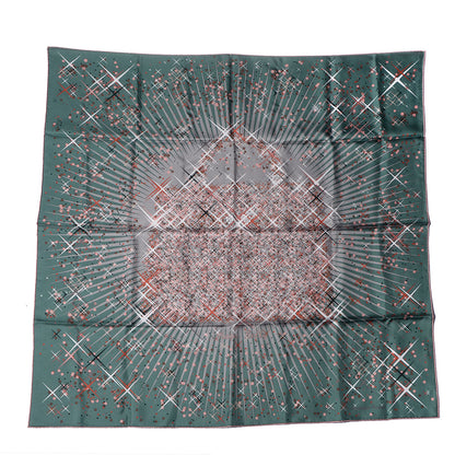 Hermes Silk Magic Kelly Scarf 90 Vert Argile Gris Rouse Poudre 2 of 6