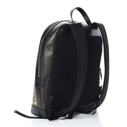 Gucci X SEGA Calfskin GUCCY Stars Dome Backpack Black Gold 3 of 10
