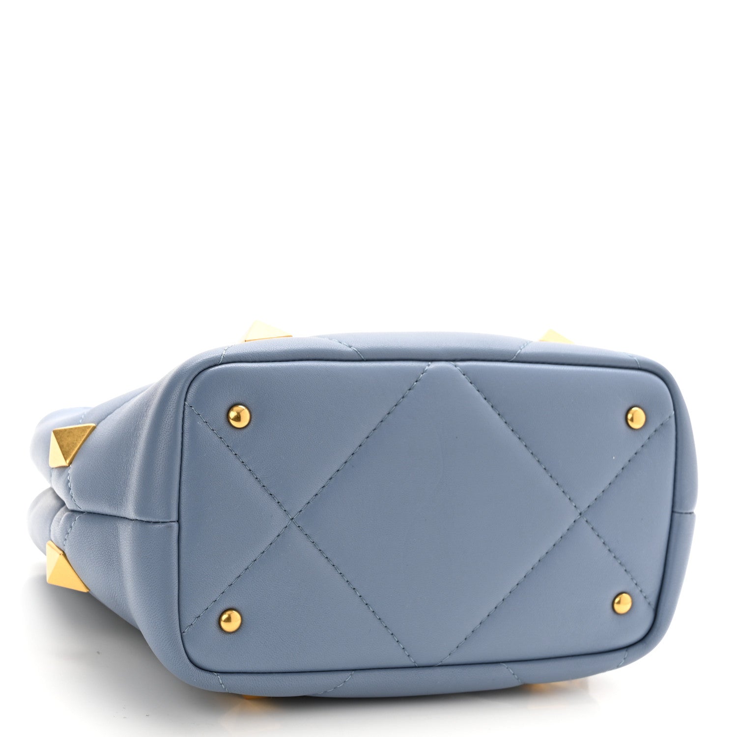 Valentino Garavani Nappa Small Roman Stud The Handle Bag Niagara 4 of 9