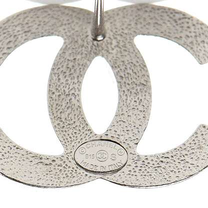 Chanel Baguette Crystal CC Earrings Silver 4 of 5