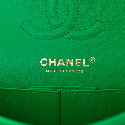 Chanel Lambskin Quilted Small Double Flap Green 6 of 11