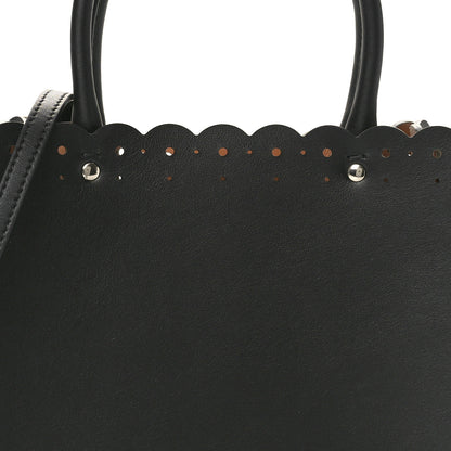 Alaia Calfskin Laser Cut Fiori Garance 20 Tote Black 7 of 9