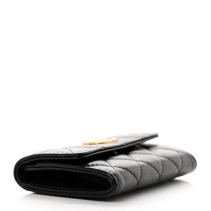 Chanel Lambskin Quilted Flap Card Holder Black 4 of 9