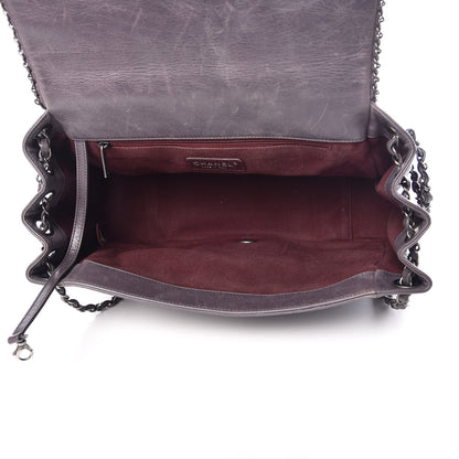 Chanel Calfskin Quilted Large CC Enchained Accordion Flap Grey 5 of 17