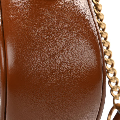 Gucci Glazed Calfskin Matelasse Diagonal Small GG Marmont Chain Shoulder Bag Cuir 11 of 12