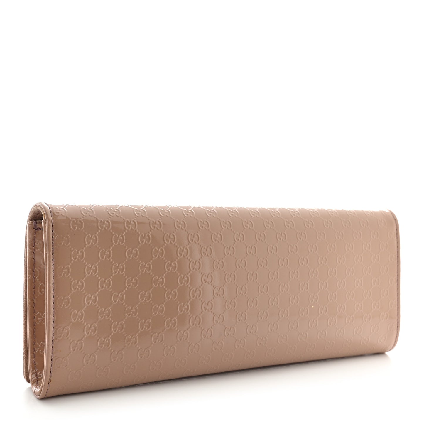 Patent Microguccissima Small Broadway Clutch Dark Cipria