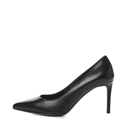 Saint Laurent Calfskin Classic Paris 80 Skinny Pumps 35 Black 1 of 9
