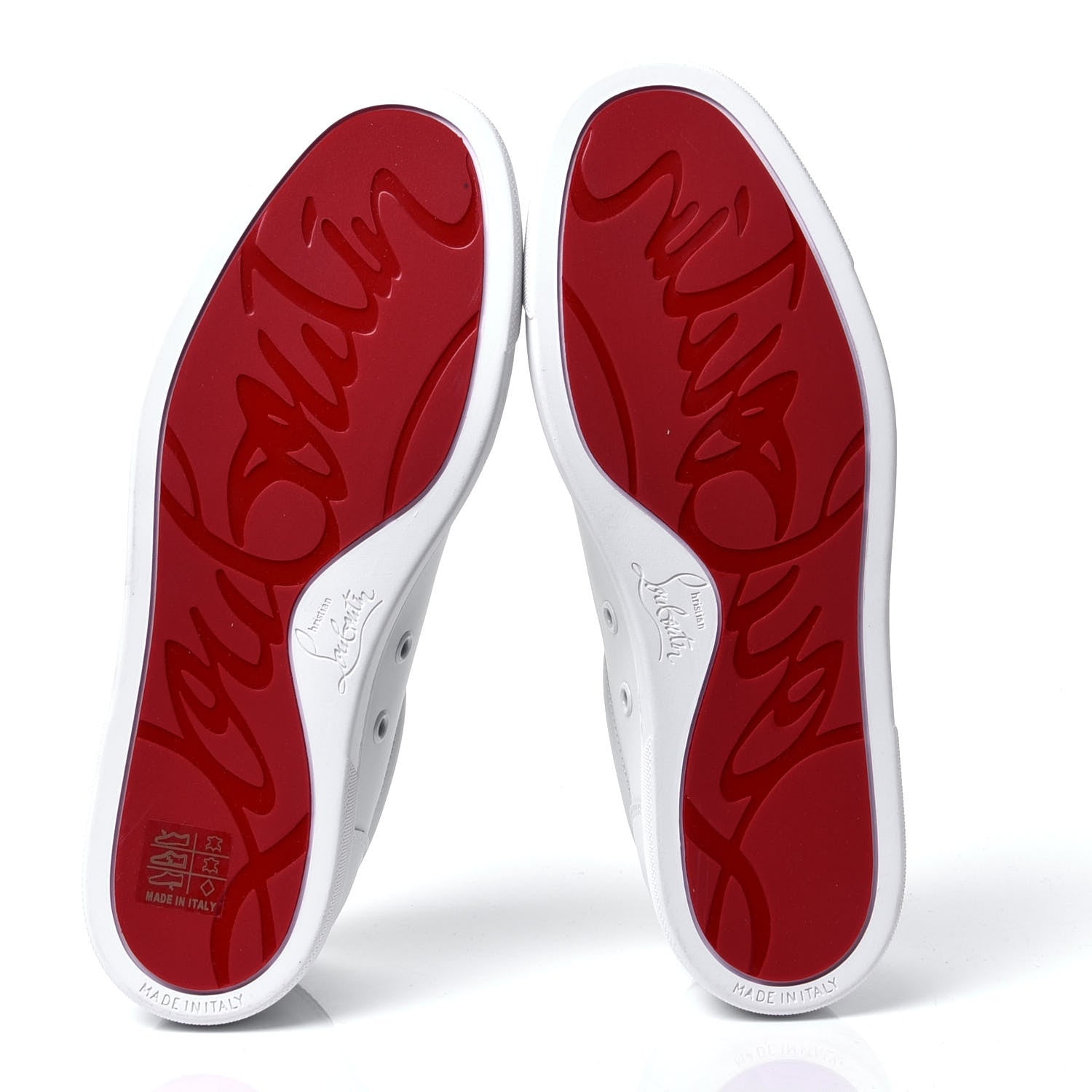Christian Louboutin Calfskin Vieira Flat Sneakers 38 White 7 of 10