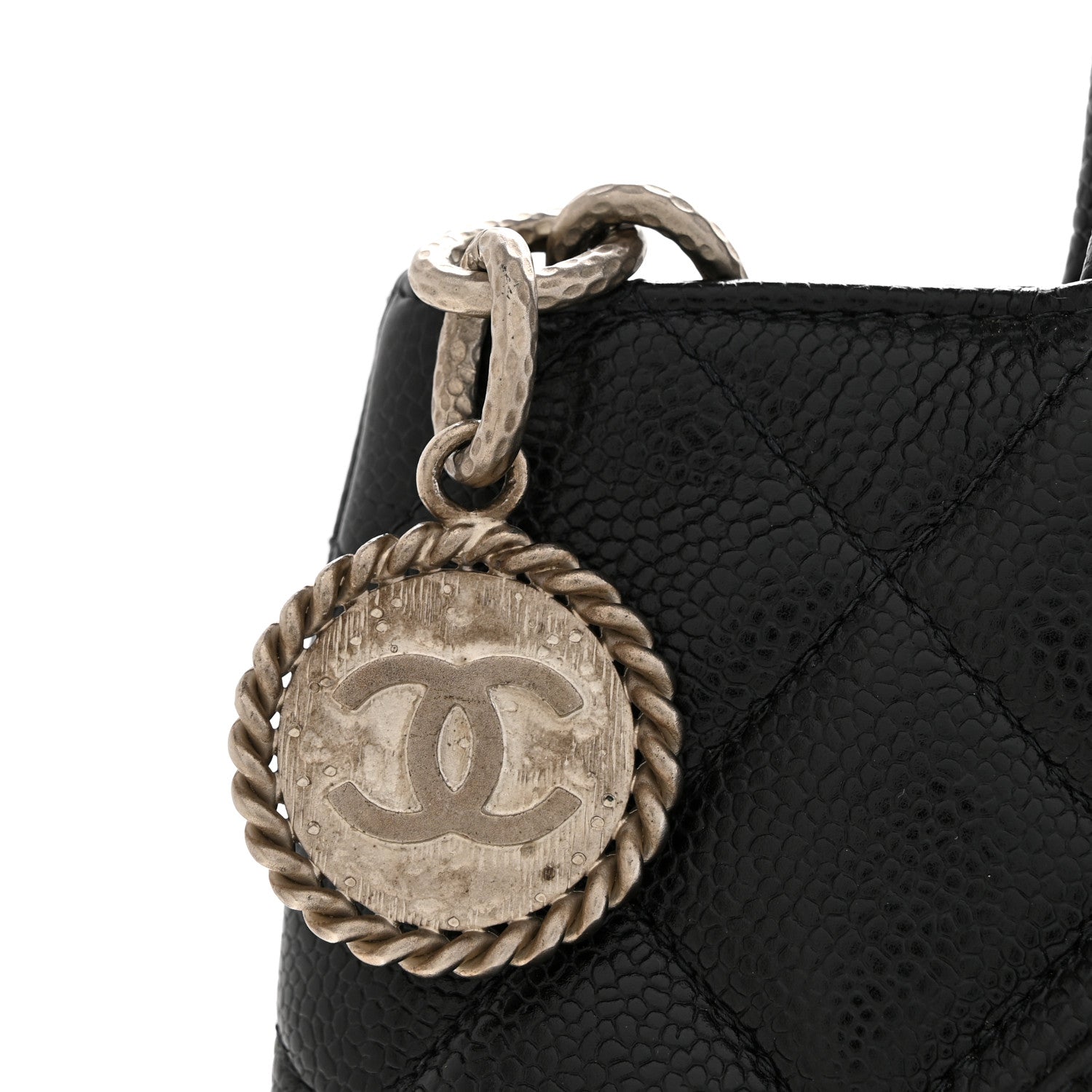 Chanel Caviar Quilted Medallion Tote Black 12 of 13