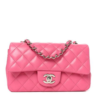 Chanel Lambskin Quilted Mini Rectangular Flap Pink 1 of 11