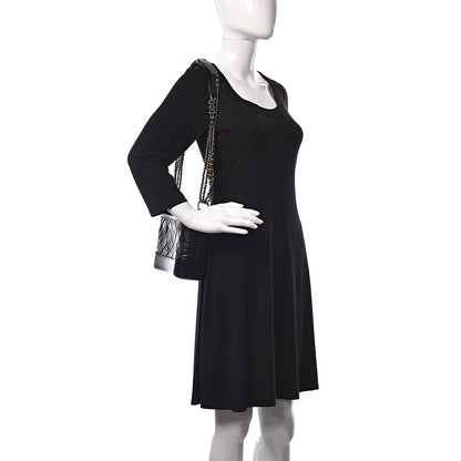 Chanel Aged Calfskin Quilted Small Gabrielle Hobo Black 2 of 10