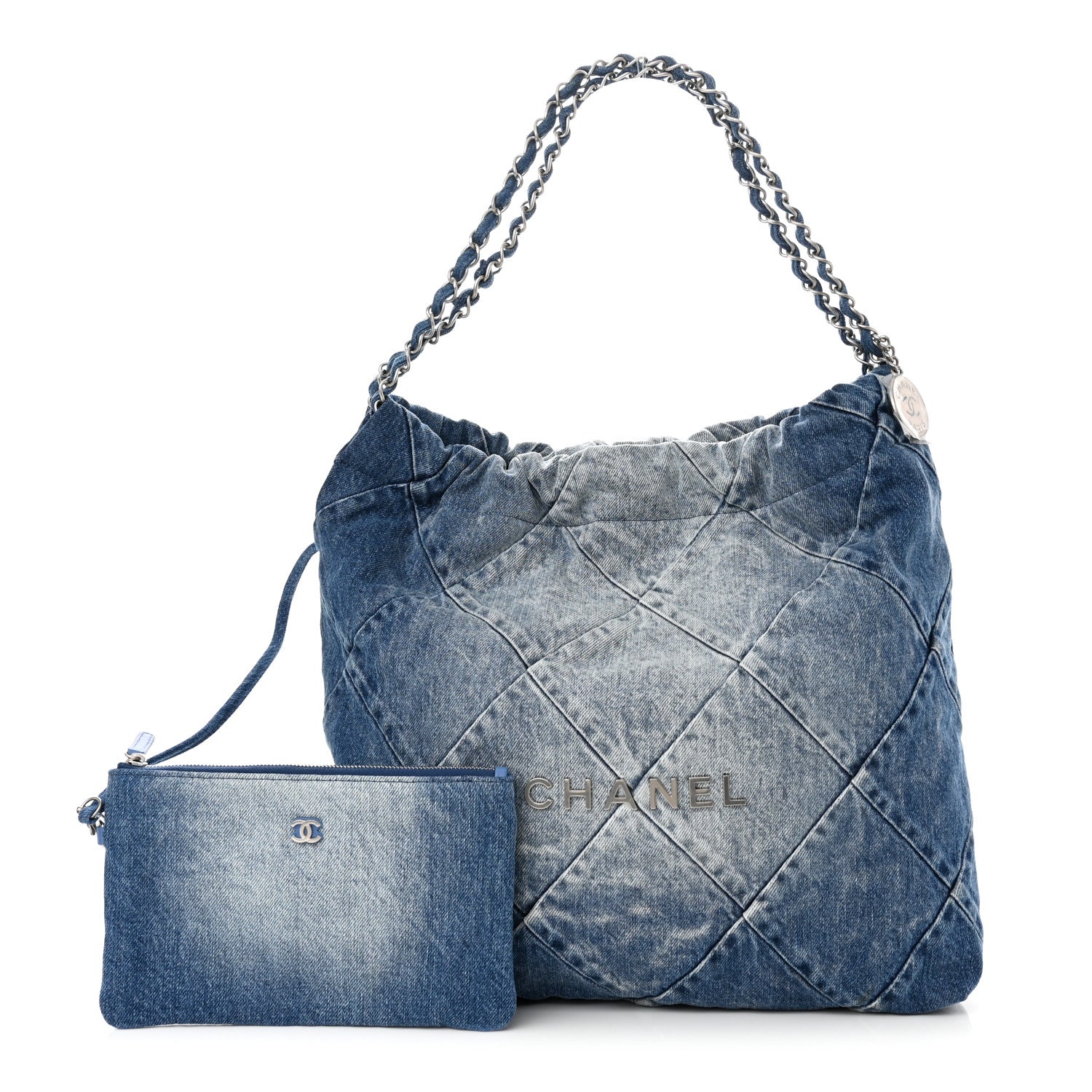 Chanel Denim Quilted Chanel 22 Blue 1 of 10