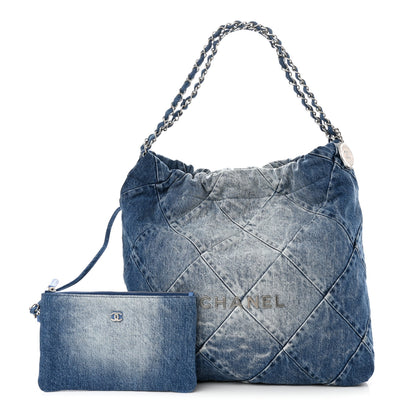 Chanel Denim Quilted Chanel 22 Blue 1 of 10