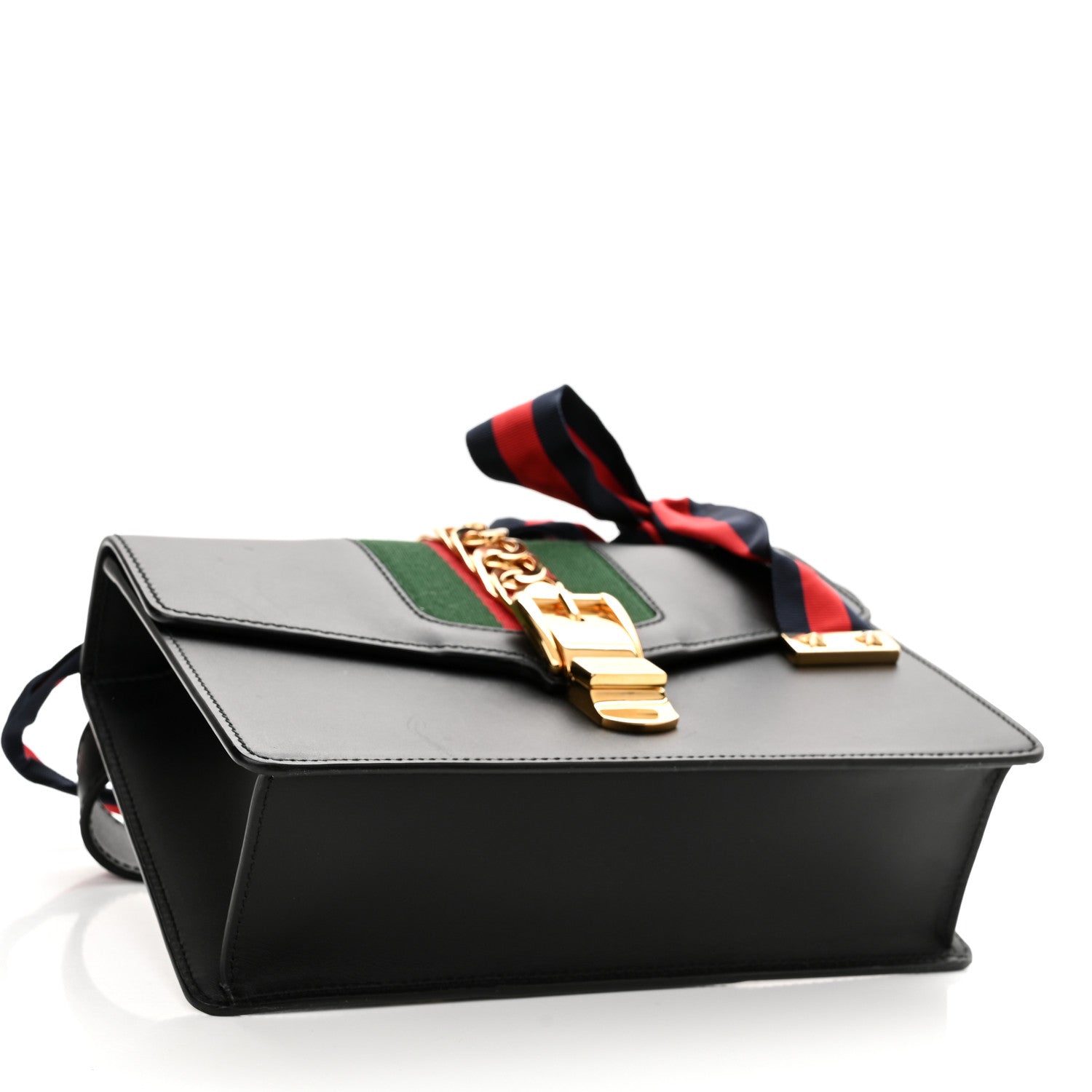 Gucci Calfskin Small Sylvie Shoulder Bag Black 4 of 10