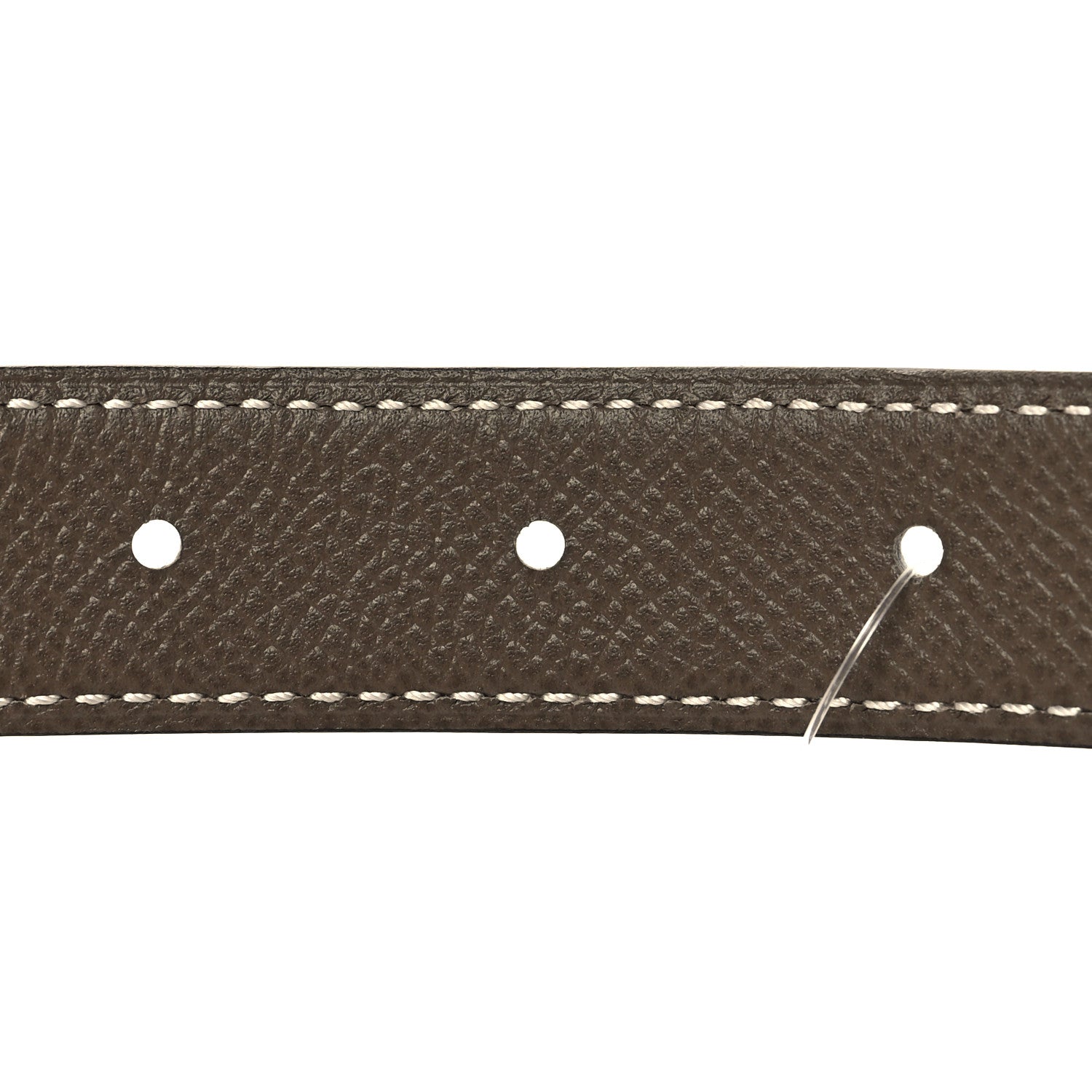 Hermes Epsom 24mm Belt Strap 75 30 White Etoupe 4 of 5