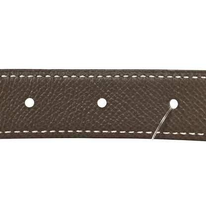 Hermes Epsom 24mm Belt Strap 75 30 White Etoupe 4 of 5