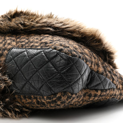Chanel Tweed Lambskin Fantasy Fur Karl's Cabas Tote Black 10 of 10