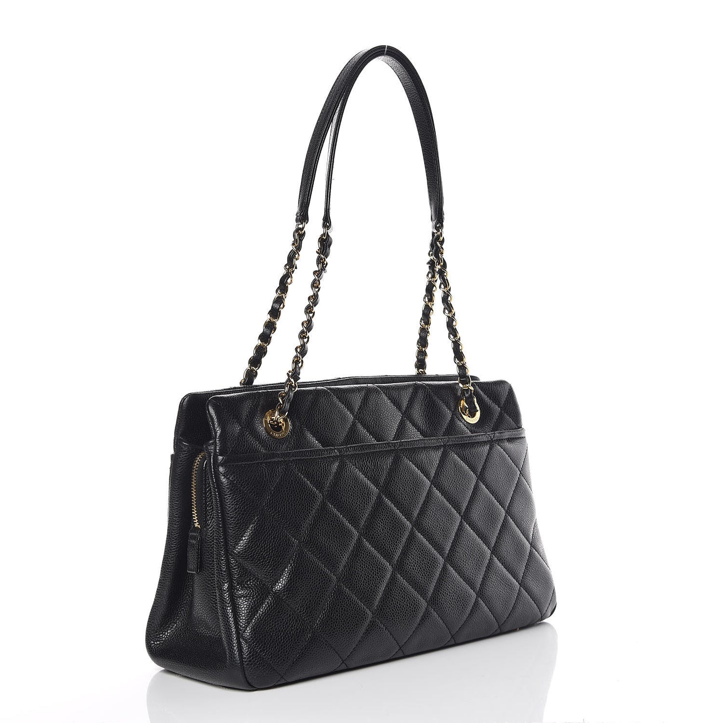 Caviar Quilted CC Timeless Soft Tote Black