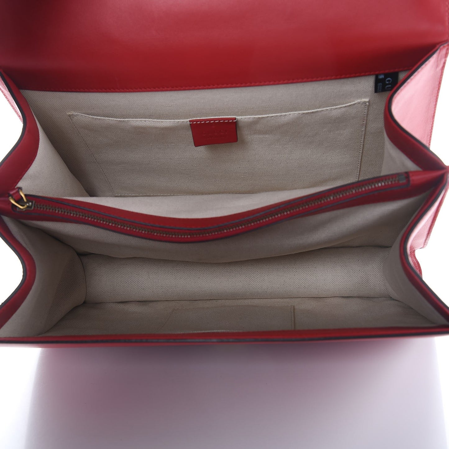 Moon Calfskin Web Large Dionysus Bamboo Top Handle Bag Hibiscus Red