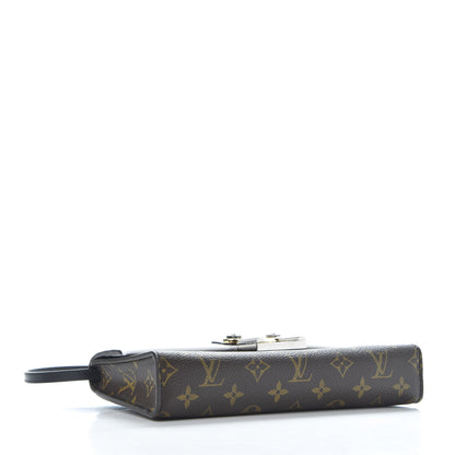 Louis Vuitton Calfskin Monogram Column Clutch 3 of 9
